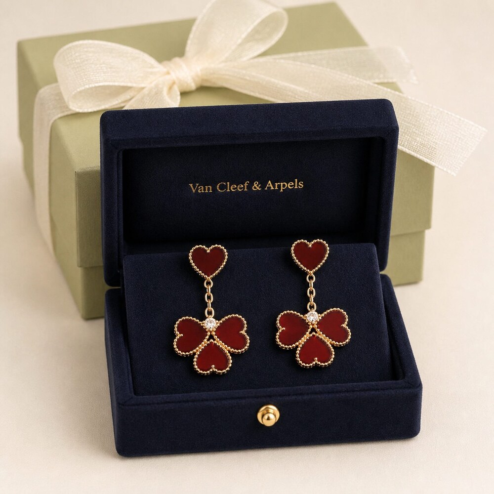 Van Cleef & Arpels Elegant Signature Earrings Style 5 | New with Box